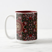 Tasse 2 Couleurs Red Black Gold OM Courage Énergie Mandala (Gauche)