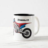 Tasse 2 Couleurs Red dirt bike motorcycle (Devant droit)