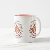 Tasse 2 Couleurs Red Foxes Valentine Love (Devant droit)