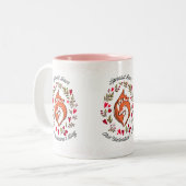 Tasse 2 Couleurs Red Foxes Valentine Love (Devant gauche)