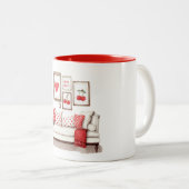 Tasse 2 Couleurs Red Heart Cherries Love (Devant droit)