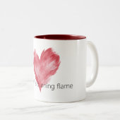 Tasse 2 Couleurs Red Heart Love Burning Flame (Devant droit)