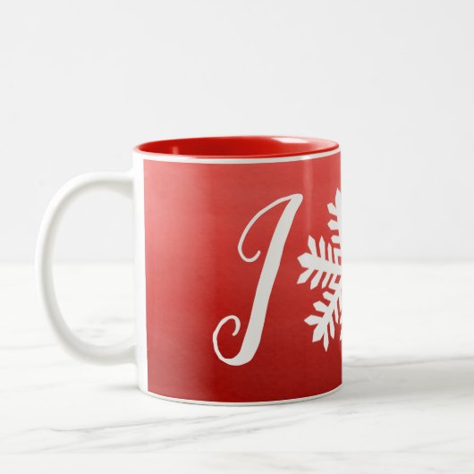 Tasse 2 Couleurs Red Joy Snowflake (Gauche)