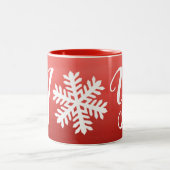 Tasse 2 Couleurs Red Joy Snowflake (Centre)