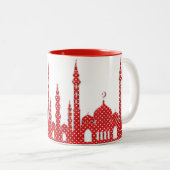 Tasse 2 Couleurs Red Muslim Mosque Ramadan Cadeau (Devant droit)