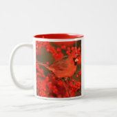 Tasse 2 Couleurs Red Northern Cardinal (Gauche)