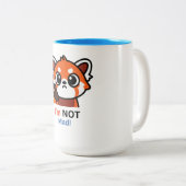 Tasse 2 Couleurs Red Panda I'm NOT Mad! (Devant droit)