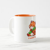 Tasse 2 Couleurs Red Panda with Bamboo (Devant gauche)