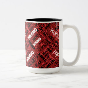 Tasse 2 Couleurs Red Rock Pop R & B Music