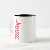 Tasse 2 Couleurs Red Star with Chevron Arrows (Devant gauche)