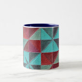 Tasse 2 Couleurs red, teal, purple, and gray quilt (Centre)