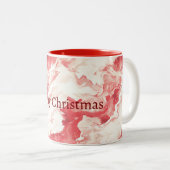 Tasse 2 Couleurs Red White Swirl Christmas (Devant droit)