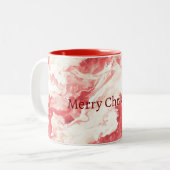 Tasse 2 Couleurs Red White Swirl Christmas (Devant gauche)