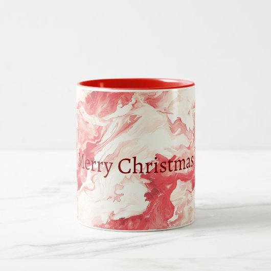 Tasse 2 Couleurs Red White Swirl Christmas (Centre)