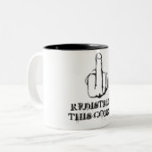 Tasse 2 Couleurs Redistribuez ceci ! (Devant gauche)