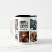 Tasse 2 Couleurs Reel Cool Papa Photo personnalisée Musique de pêch (Devant gauche)