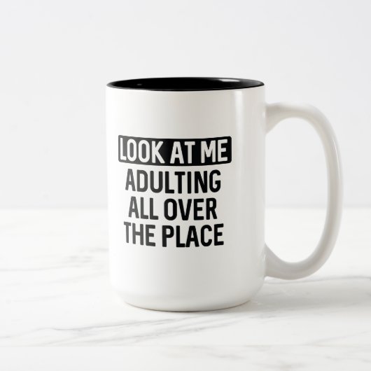 Tasse 2 Couleurs Regarde-moi (Droit)