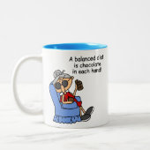 Tasse 2 Couleurs Régime équilibré de chocolat (Gauche)