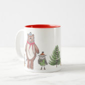 Tasse 2 Couleurs Région boisée d'hiver (Devant gauche)