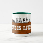 Tasse 2 Couleurs Règle de mules ! (Centre)