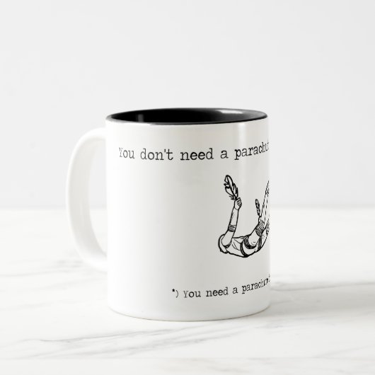 Tasse 2 Couleurs Règle de Skydiving (Devant gauche)