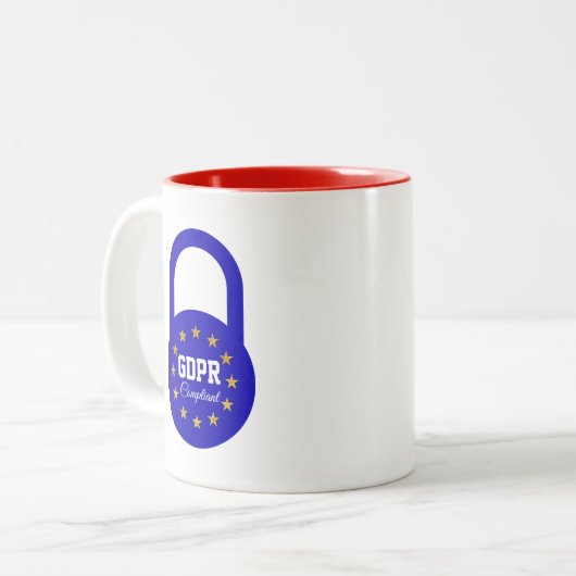 Tasse 2 Couleurs Règlement général conforme de protection des (Devant gauche)