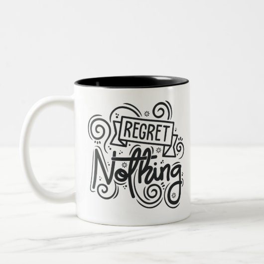 Tasse 2 Couleurs Regret Nothing Citation (Gauche)