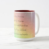 Tasse 2 Couleurs Reiki Principes Rainbow Mandala design (Devant droit)