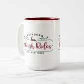 Tasse 2 Couleurs Reindeer Sleigh Rides (Devant gauche)