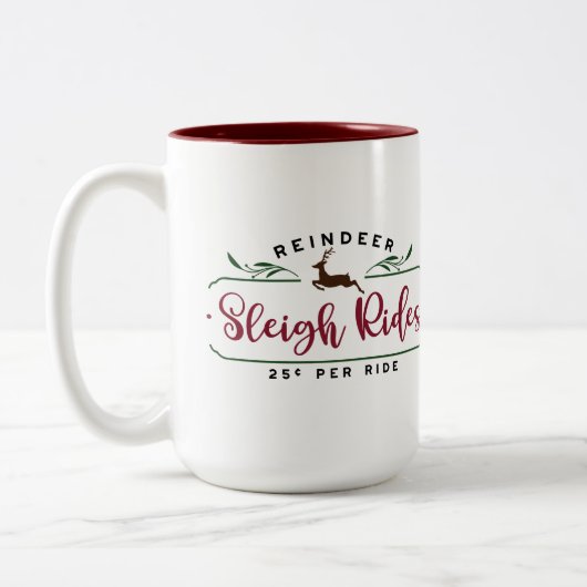 Tasse 2 Couleurs Reindeer Sleigh Rides (Gauche)