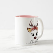 Tasse 2 Couleurs Reinder de Noël (Devant droit)