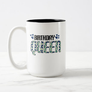 Tasse 2 Couleurs Reine d'anniversaire