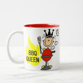 Tasse 2 Couleurs Reine de BBQ (Gauche)