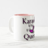 Tasse 2 Couleurs Reine de karaoke (Devant gauche)