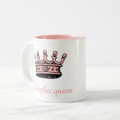 Tasse 2 Couleurs Reine de philosophe (crwn de pnk) 2tone roses (Devant gauche)