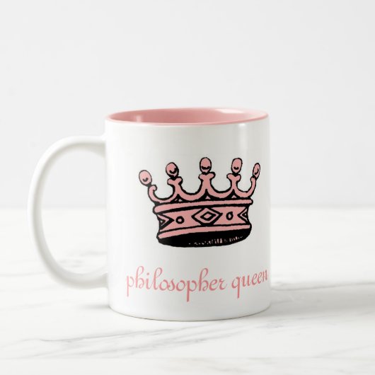 Tasse 2 Couleurs Reine de philosophe (crwn de pnk) 2tone roses (Gauche)