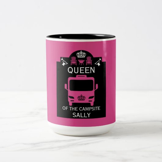 Tasse 2 Couleurs Reine Du Camping (Centre)