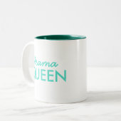 Tasse 2 Couleurs Reine du théâtre | Devis Cool moderne tendance Aqu (Devant gauche)