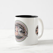 Tasse 2 Couleurs Relation de chat de chien (Devant droit)