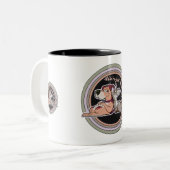 Tasse 2 Couleurs Relation de chat de chien (Devant gauche)