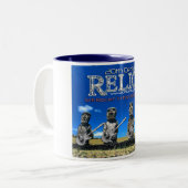 Tasse 2 Couleurs Reliques d'île de Pâques (Devant gauche)