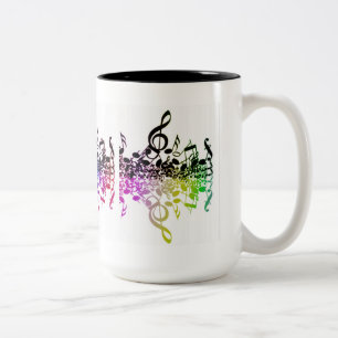 Tasse 2 Couleurs Remarques musicales Arc-en-ciel rien que Treble Mu