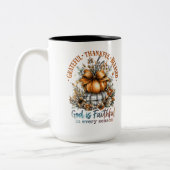 Tasse 2 Couleurs Remerciements Heureux Bénis (Gauche)