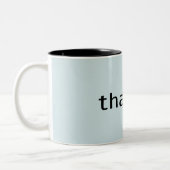 Tasse 2 Couleurs Remercier la typographie | Musique (Gauche)