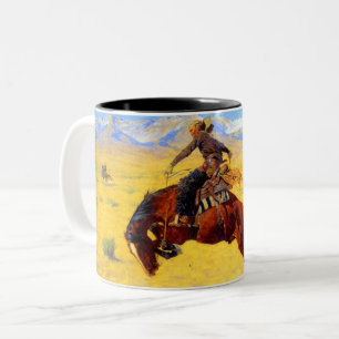 Tasse 2 Couleurs Remington Old West Cheval et Cowboy