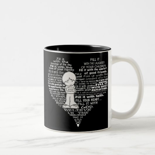 Tasse 2 Couleurs Remplissez Vos Lettres Coeur-Blanc (Droit)