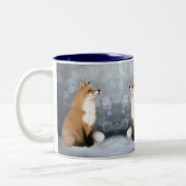 Tasse 2 Couleurs Renard à neige silencieux (Gauche)