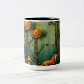 Tasse 2 Couleurs Renard dans la forêt de Clockwork (Centre)