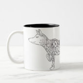 Tasse 2 Couleurs Renard Fleur (Gauche)
