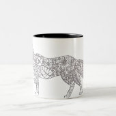 Tasse 2 Couleurs Renard Fleur (Centre)